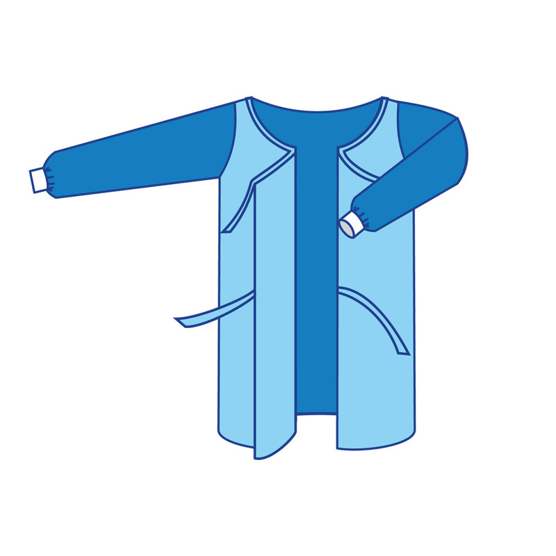 Халат мед.комбінований Taipan-Рharm стерильний на зав’язках (тип А) (TPS0910046)